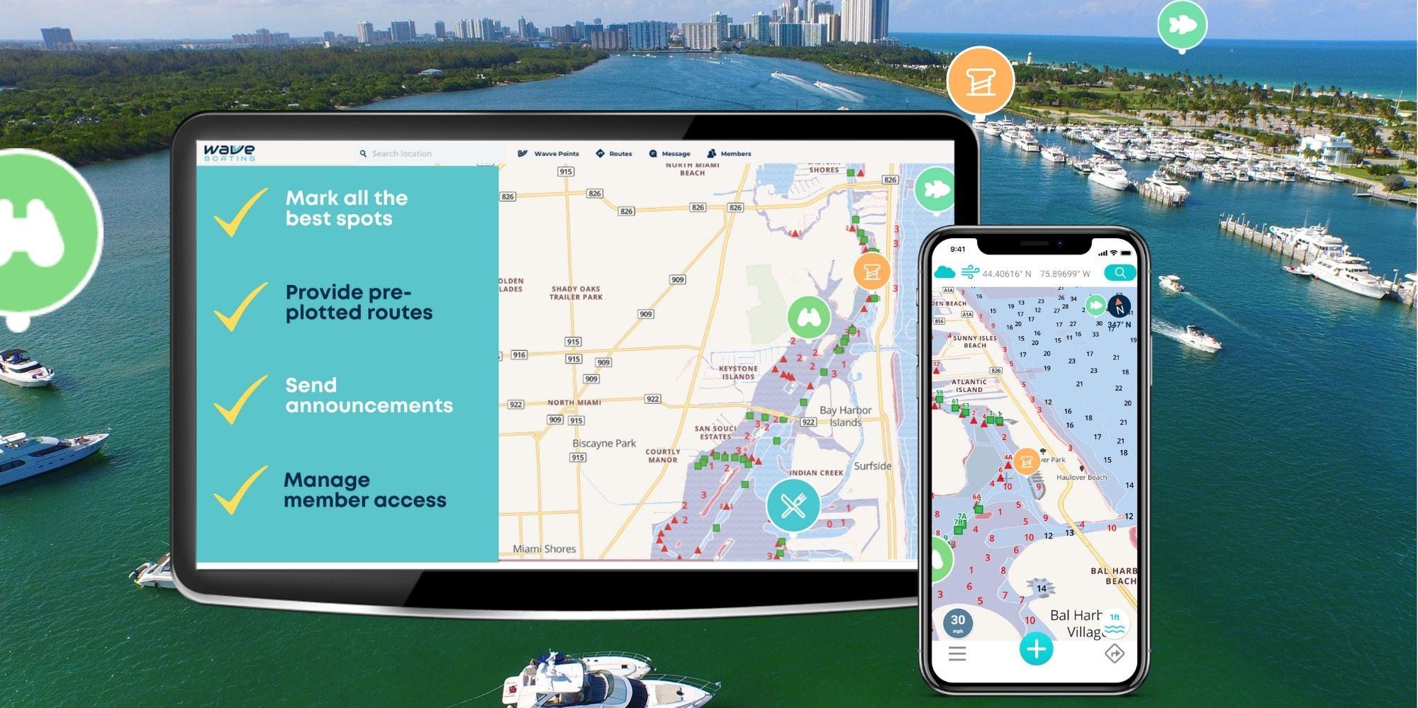 Wavve Clubs Press Release Imagery Best navigation for Boat Clubs