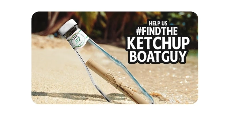 Heinz bottle in the sand
