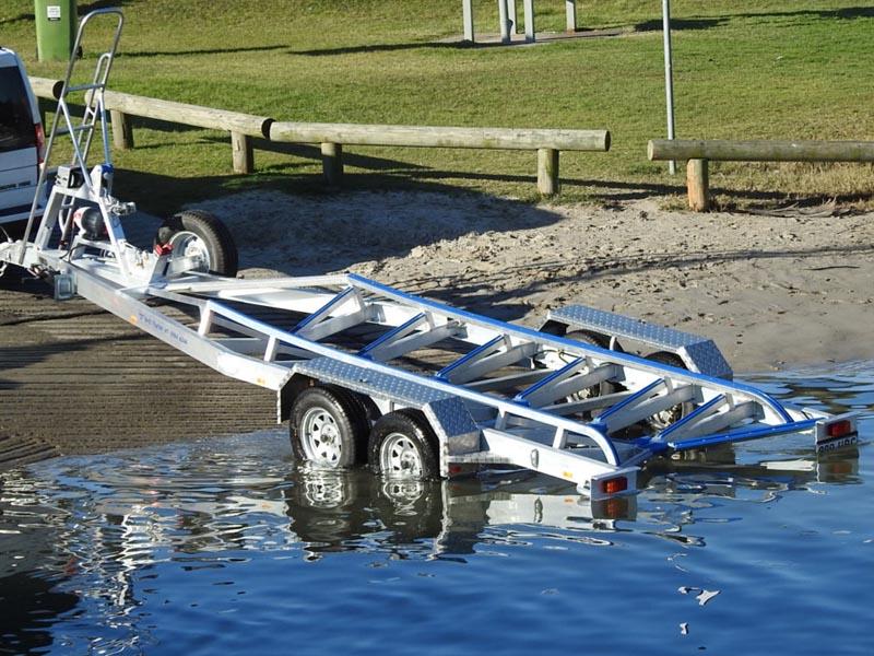 aluminum boat trailer aluminum boat trailer at the ramp