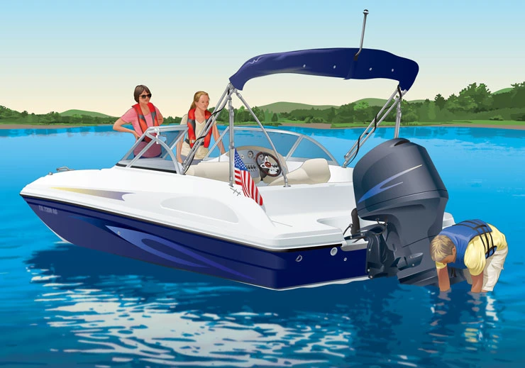 What should you do if you run aground in an outboard boat? boat-aground-outboard-engine