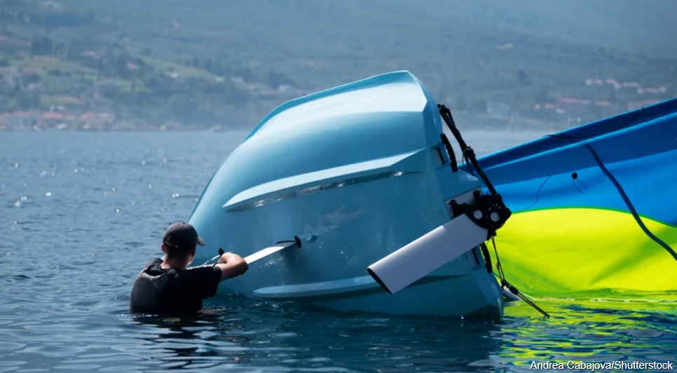 Your boat capsizes. What should you do? your-boat-capsizes