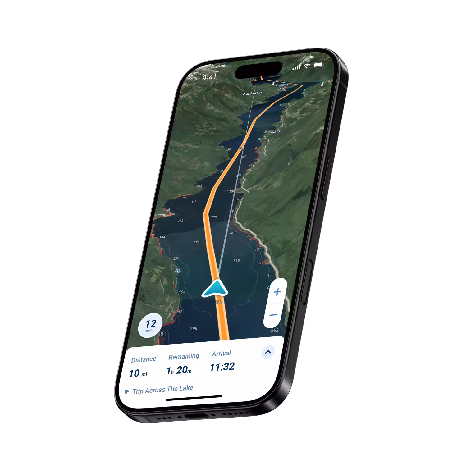 Wavve Boating App Satellite View