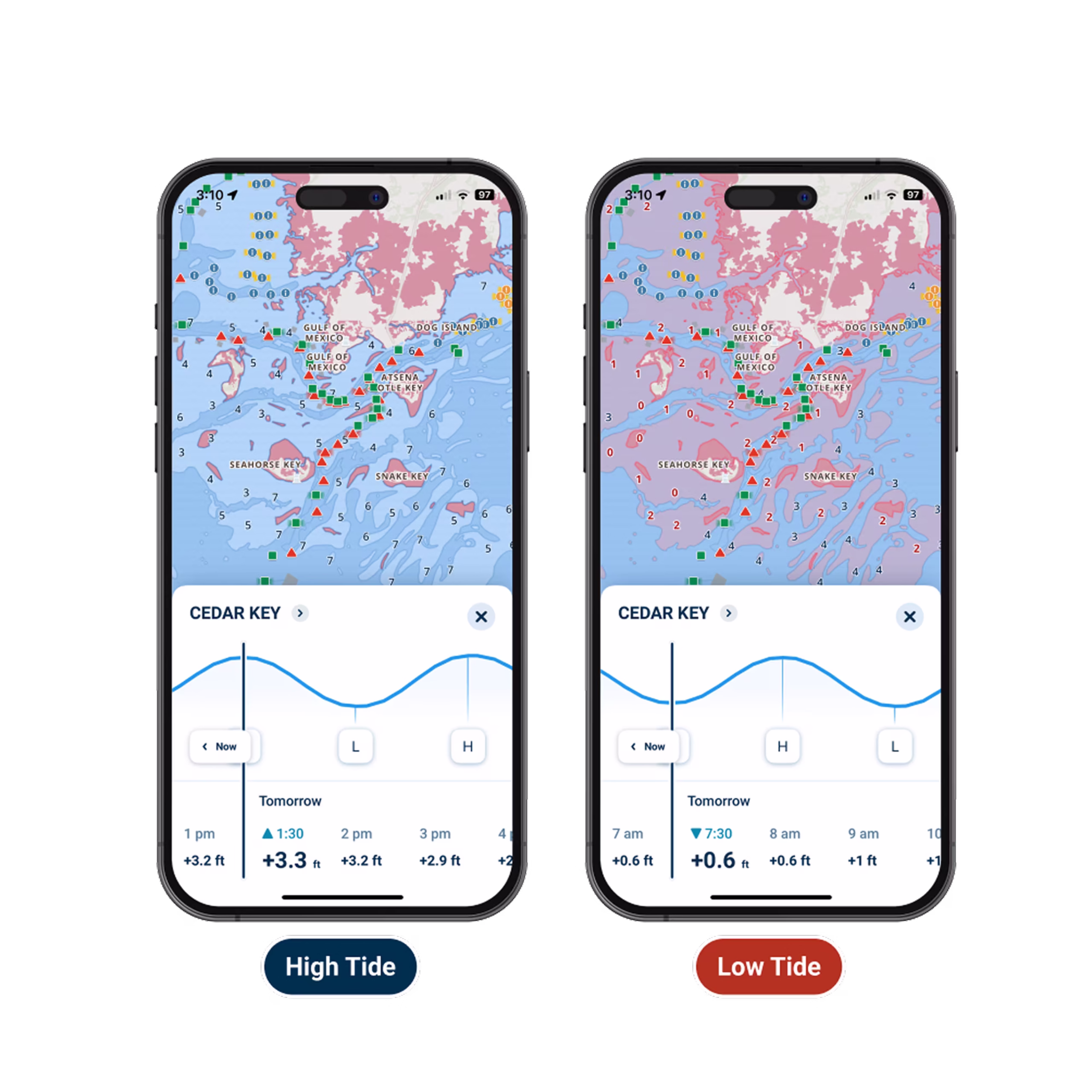 Wavve Boating App Tides Feature